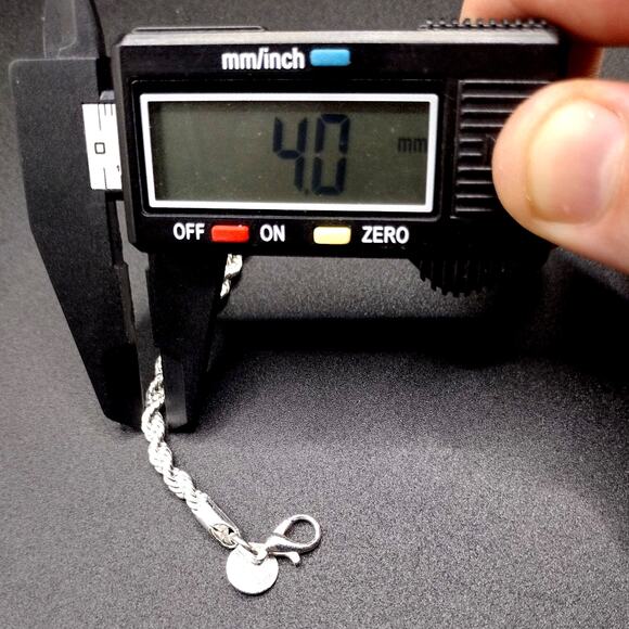 925 Silver Plated Diamond Cut Necklace & Bracelet Set VTG Fashion Birthday Gift - Picture 9 of 9